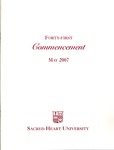 Forty-First Commencement 2007 (Graduate) by Sacred Heart University